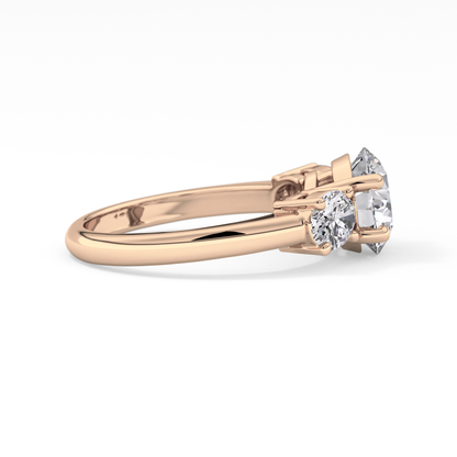 Emerald Solitaire Lab Grown Diamond Engagement Ring