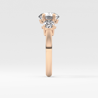 Emerald Solitaire Lab Grown Diamond Engagement Ring