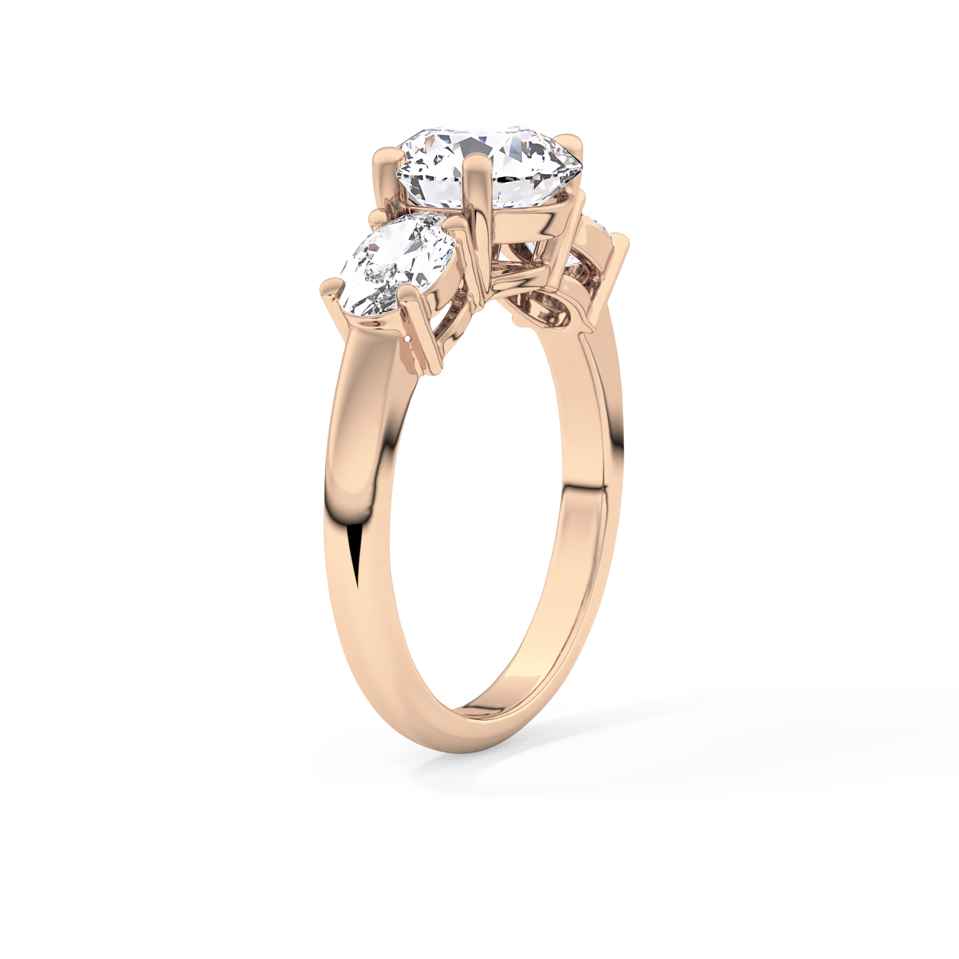 Emerald Solitaire Lab Grown Diamond Engagement Ring