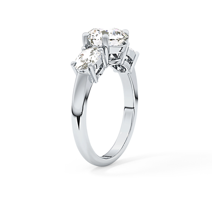 Emerald Solitaire Lab Grown Diamond Engagement Ring