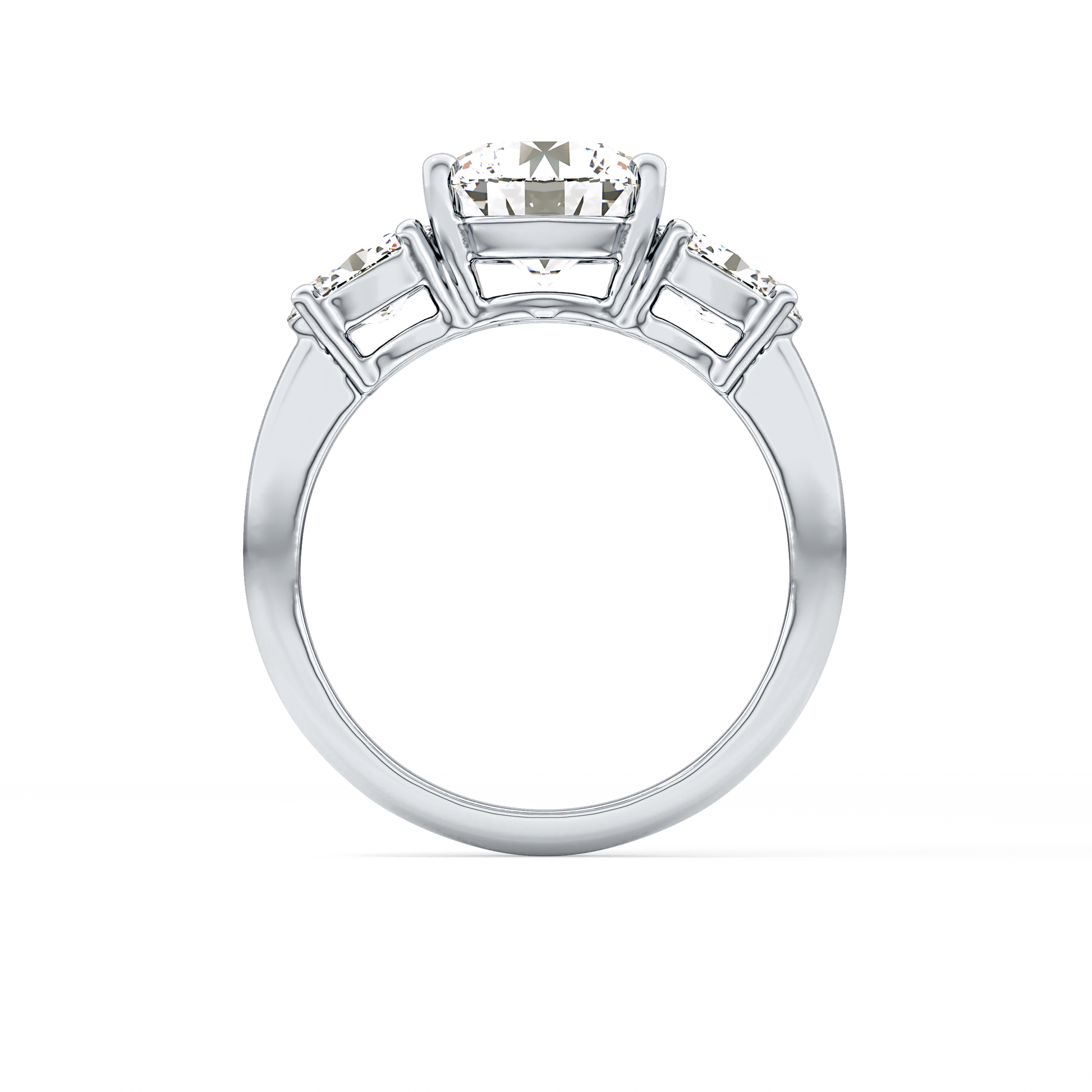 Emerald Solitaire Lab Grown Diamond Engagement Ring
