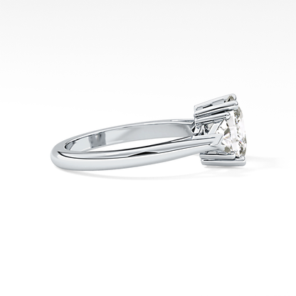 Cushion Three Stone Lab Grown Diamond Engagement Ring
