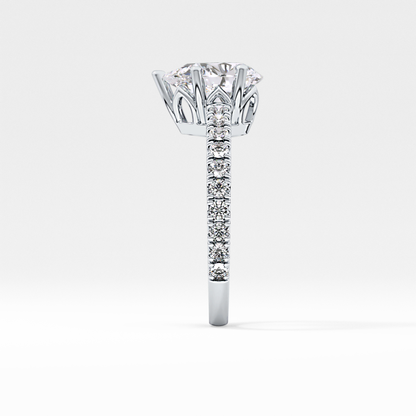 Pear Pave Lab Grown Diamond Engagement Ring