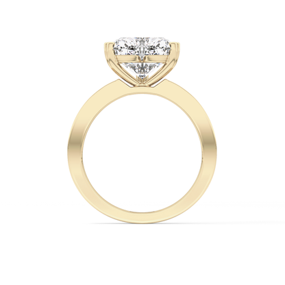 Heart Channel Pave Lab Grown Diamond Engagement Ring