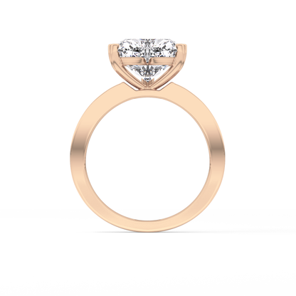 Heart Channel Pave Lab Grown Diamond Engagement Ring