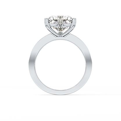 Heart Channel Pave Lab Grown Diamond Engagement Ring
