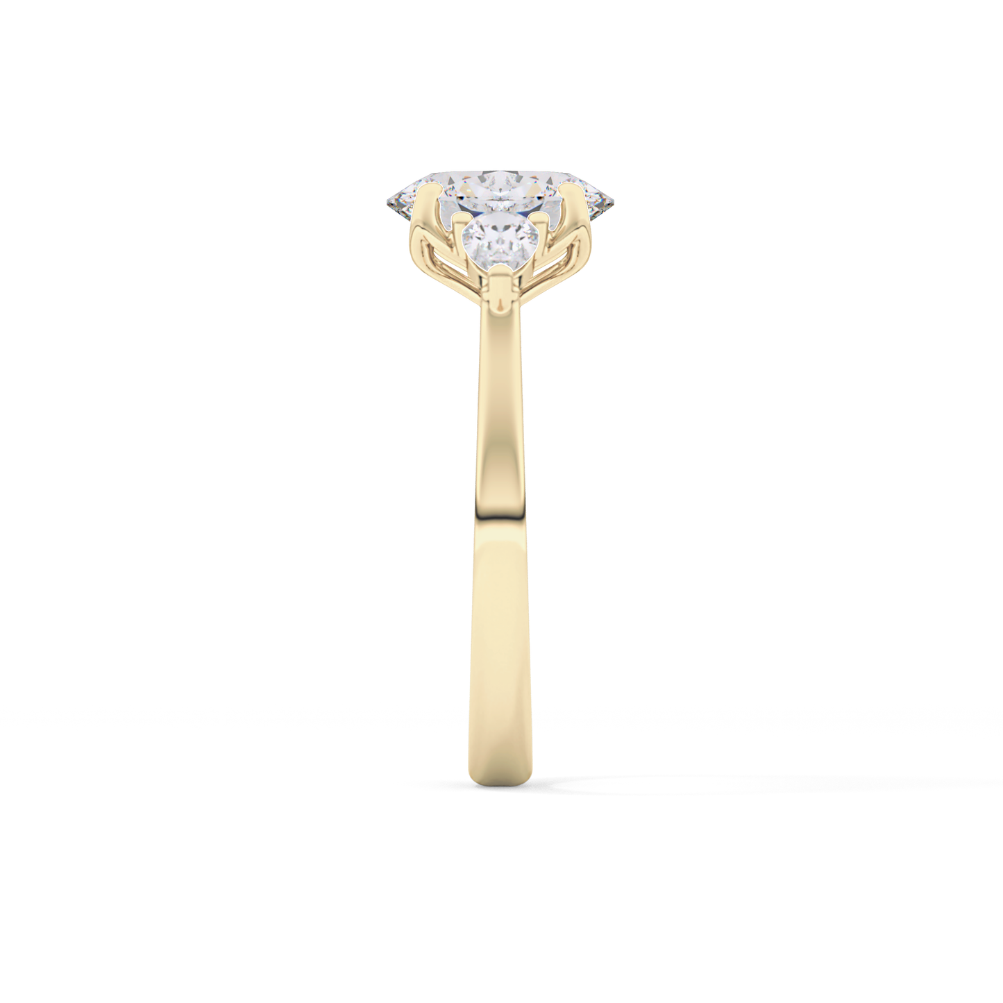 Oval Three Stone Lab Grown Diamond Engagement Ring
