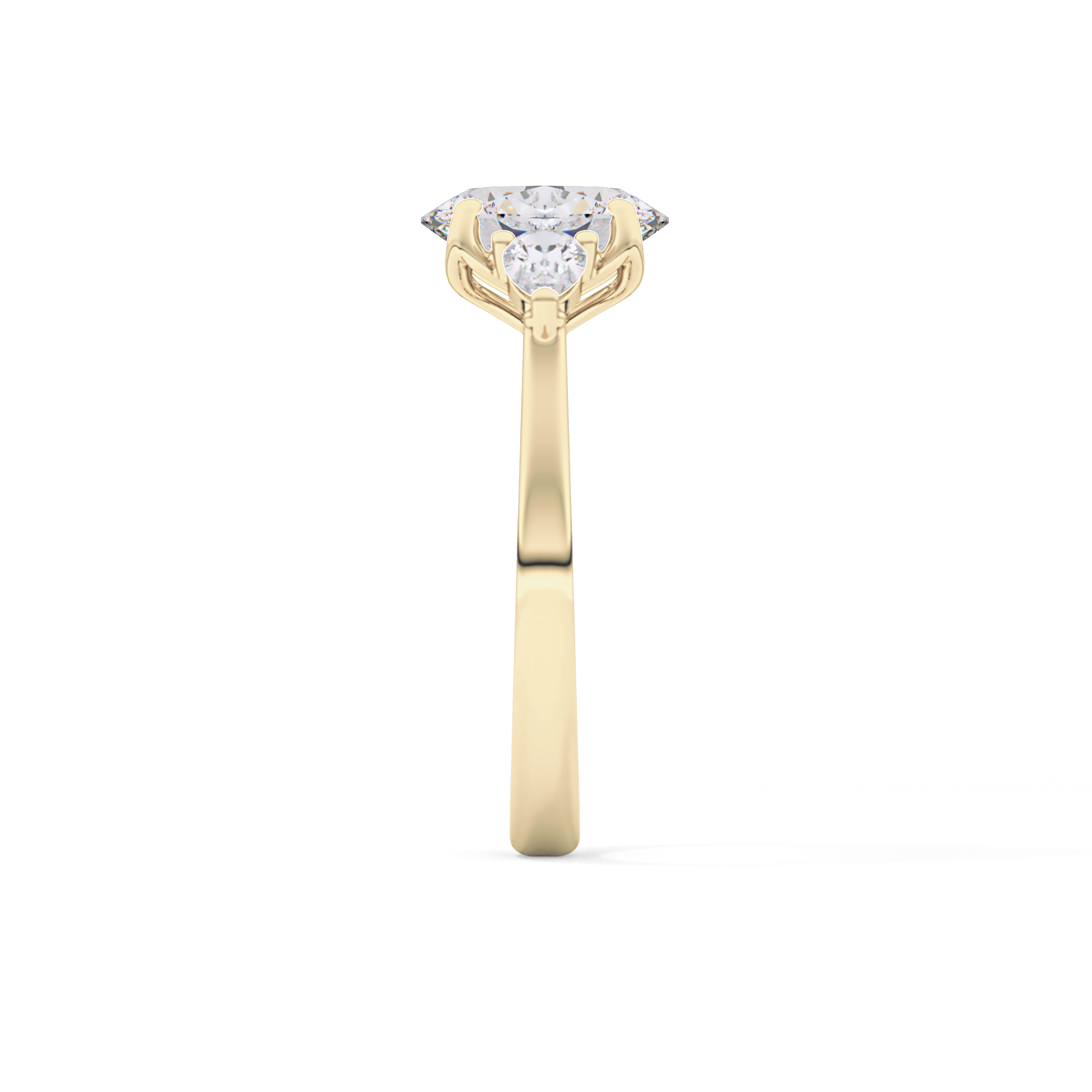 Oval Three Stone Lab Grown Diamond Engagement Ring