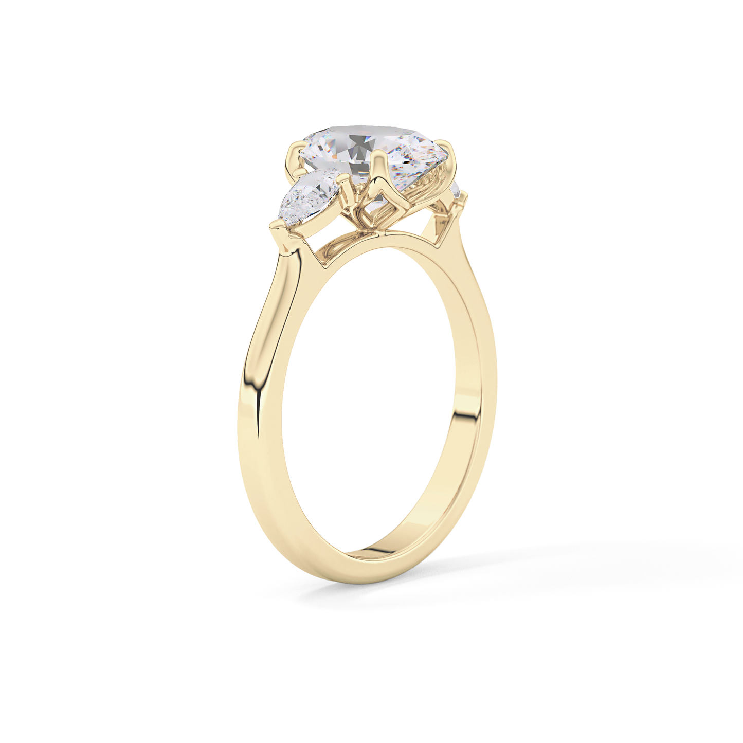 Oval Three Stone Lab Grown Diamond Engagement Ring