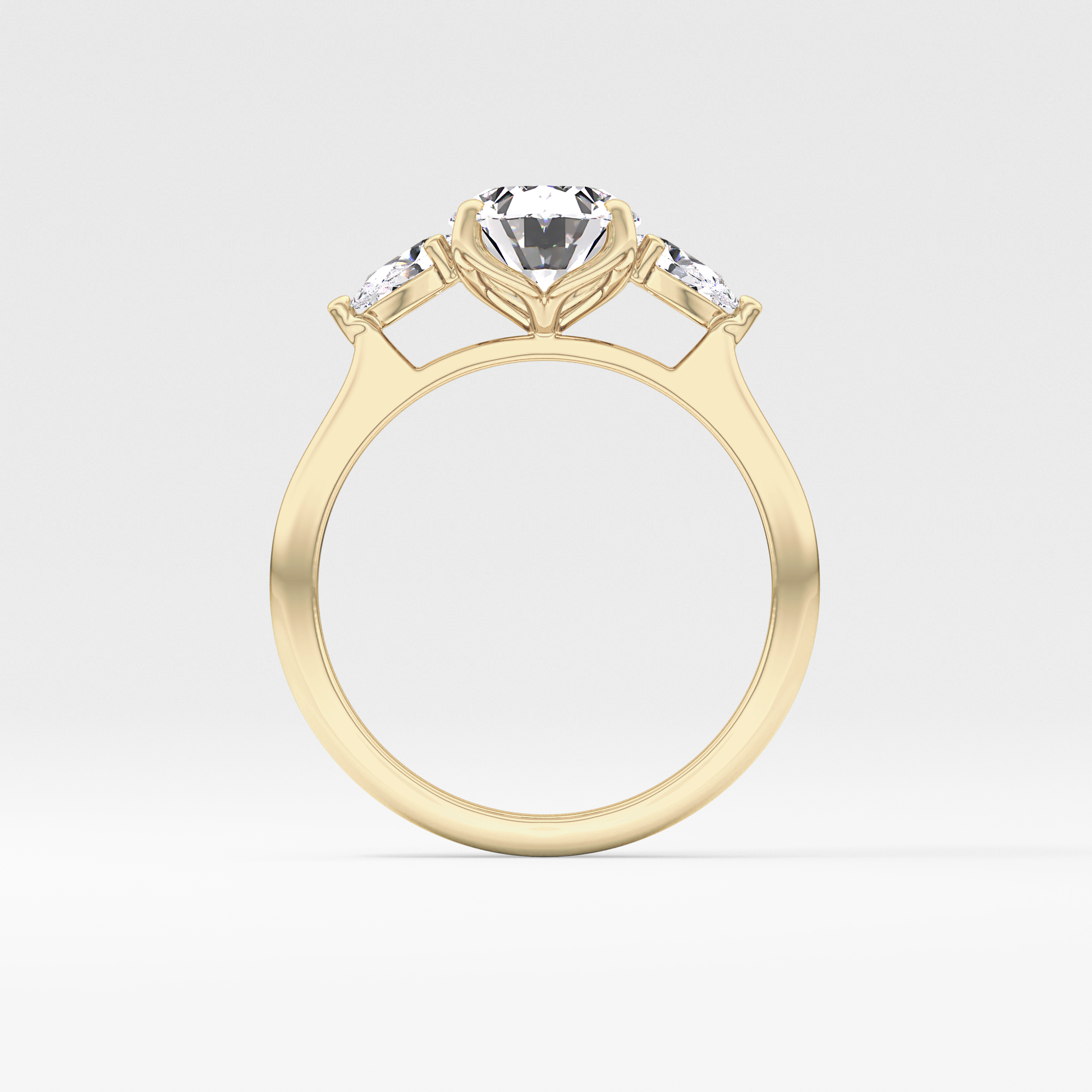 Oval Three Stone Lab Grown Diamond Engagement Ring