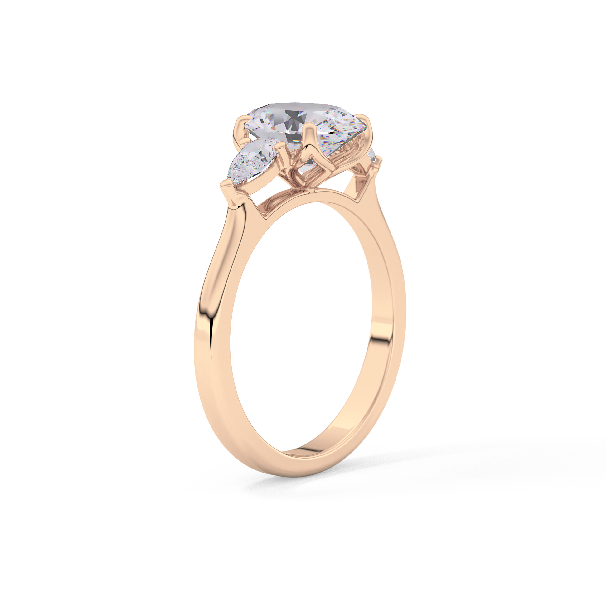 Oval Three Stone Lab Grown Diamond Engagement Ring