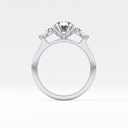 Oval Three Stone Lab Grown Diamond Engagement Ring