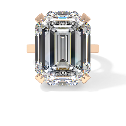 Emerald Cathedral Solitaire Lab Grown Diamond Engagement Ring