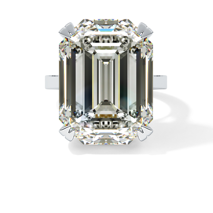 Emerald Cathedral Solitaire Lab Grown Diamond Engagement Ring