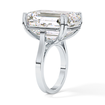 Emerald Cathedral Solitaire Lab Grown Diamond Engagement Ring