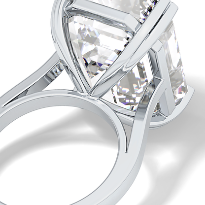 Emerald Cathedral Solitaire Lab Grown Diamond Engagement Ring