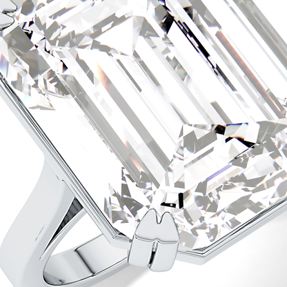 Emerald Cathedral Solitaire Lab Grown Diamond Engagement Ring