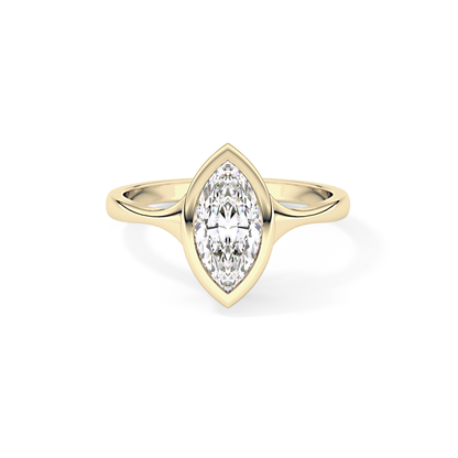 Marquise Bezel Lab Grown Diamond Engagement Ring