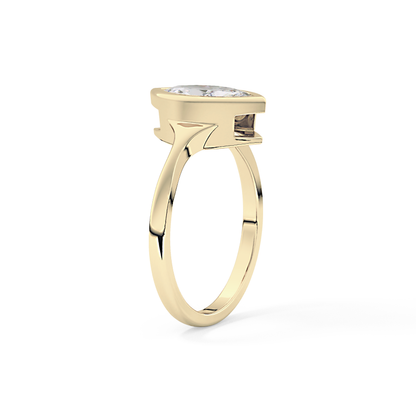 Marquise Bezel Lab Grown Diamond Engagement Ring