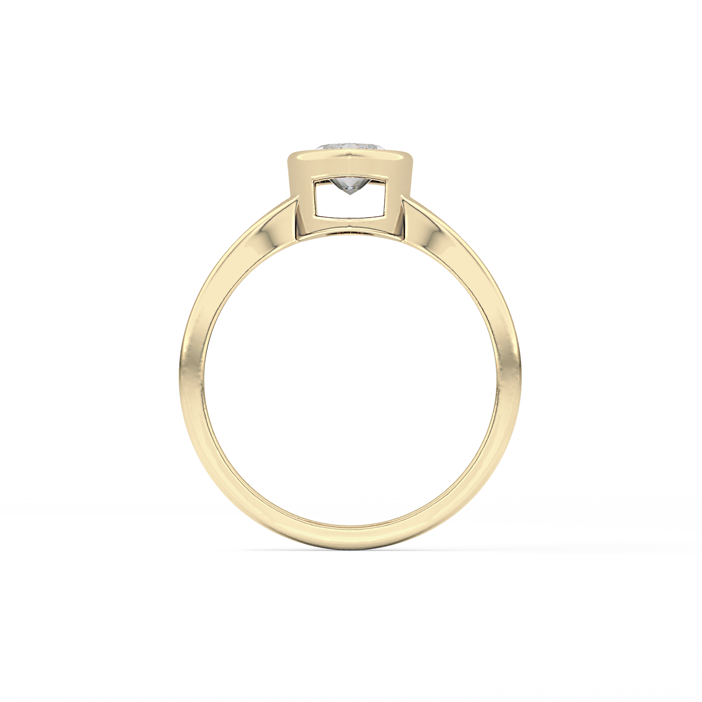 Marquise Bezel Lab Grown Diamond Engagement Ring