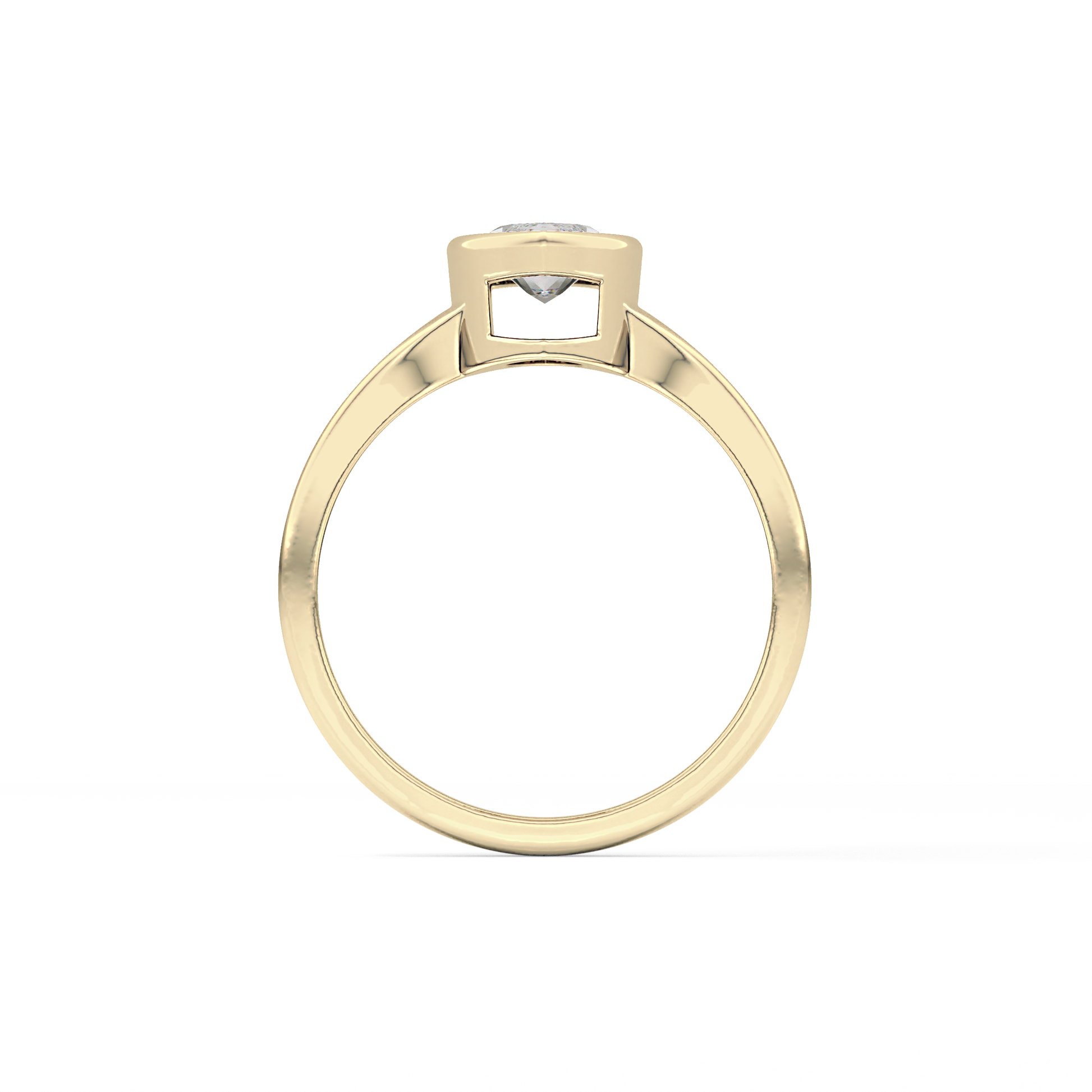 Marquise Bezel Lab Grown Diamond Engagement Ring