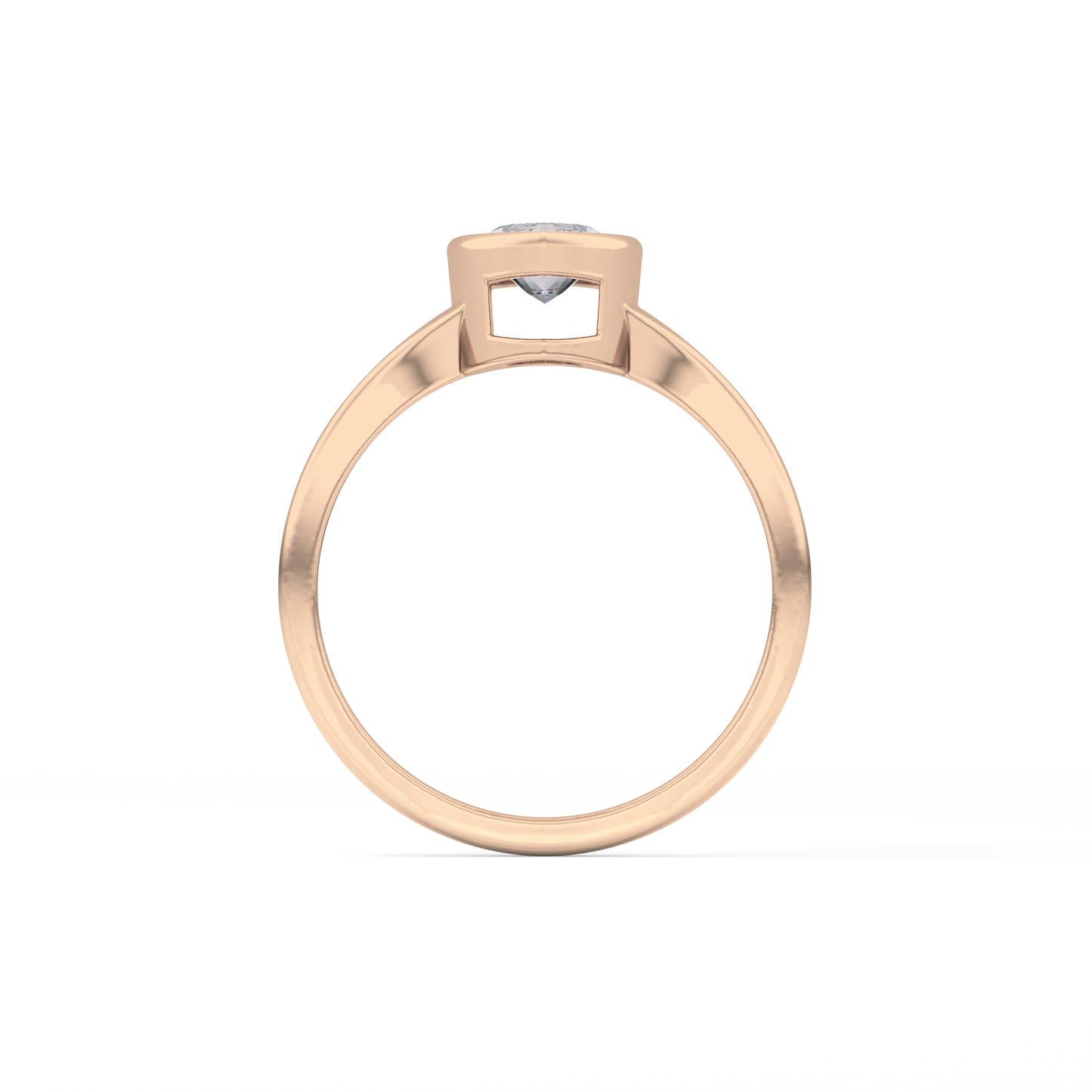 Marquise Bezel Lab Grown Diamond Engagement Ring