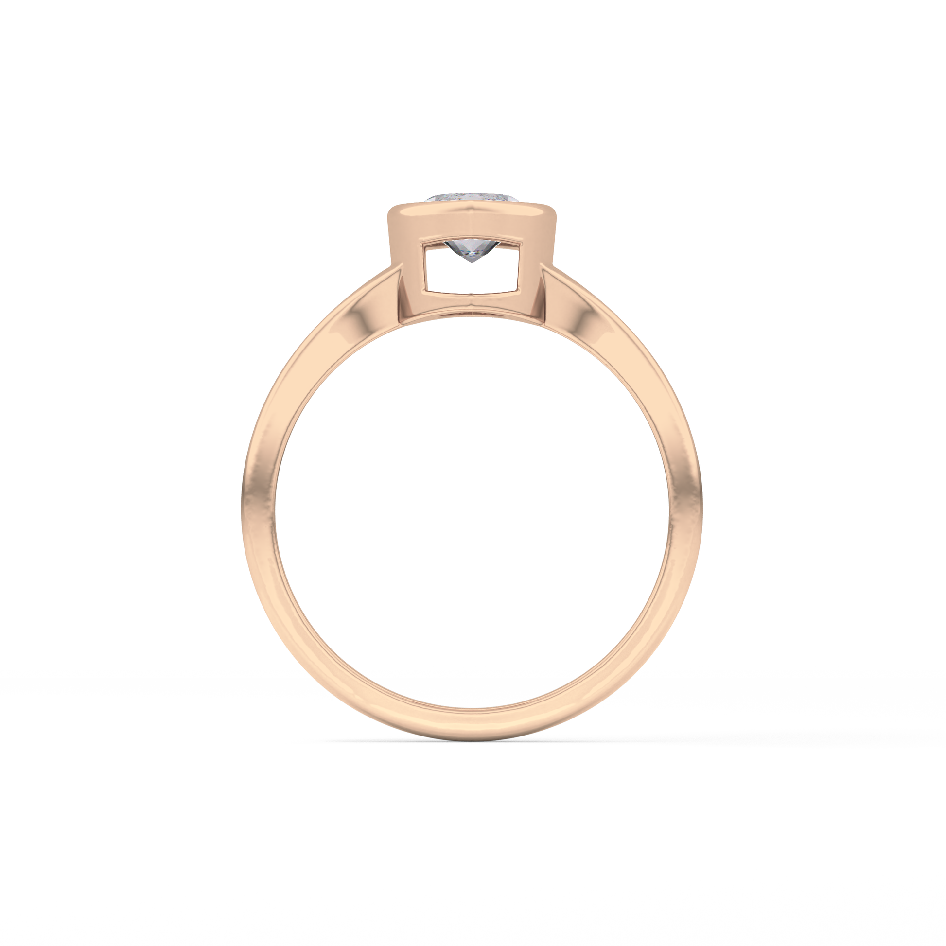 Marquise Bezel Lab Grown Diamond Engagement Ring