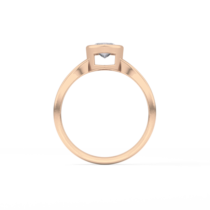 Marquise Bezel Lab Grown Diamond Engagement Ring