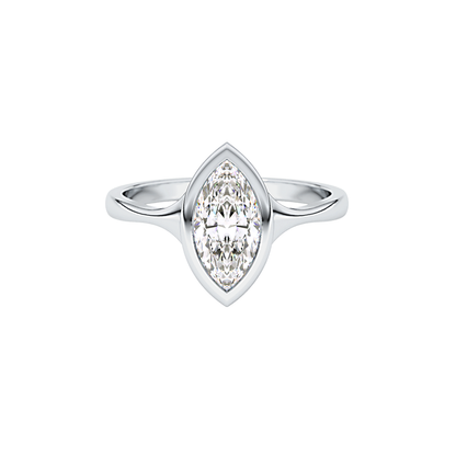 Marquise Bezel Lab Grown Diamond Engagement Ring
