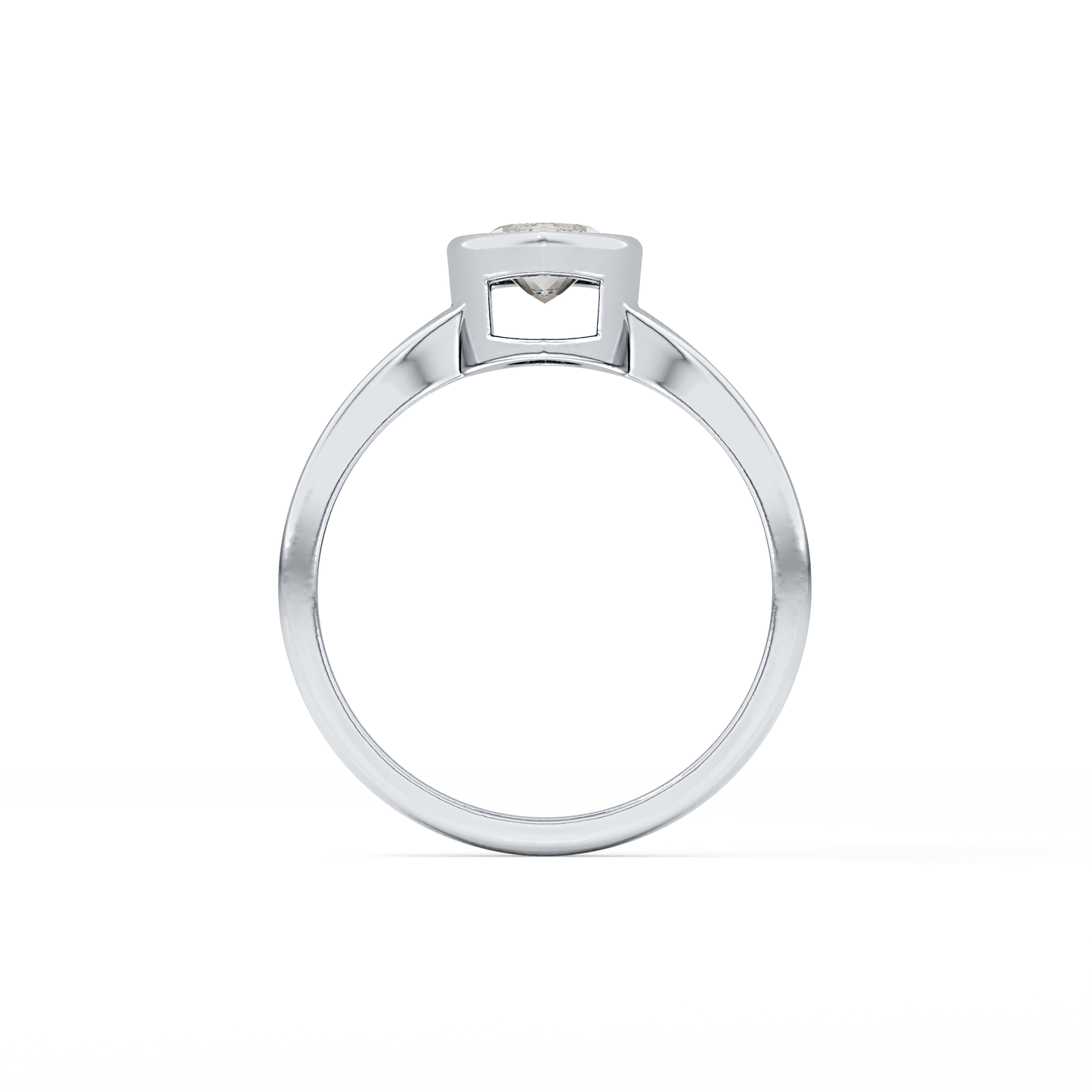 Marquise Bezel Lab Grown Diamond Engagement Ring