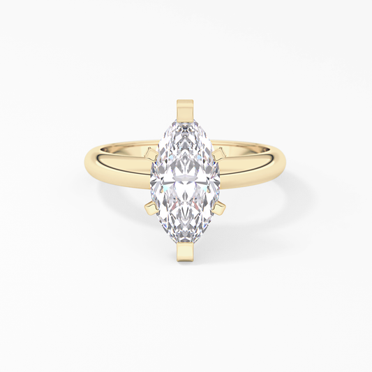 Marquise Solitaire Lab Grown Diamond Engagement Ring