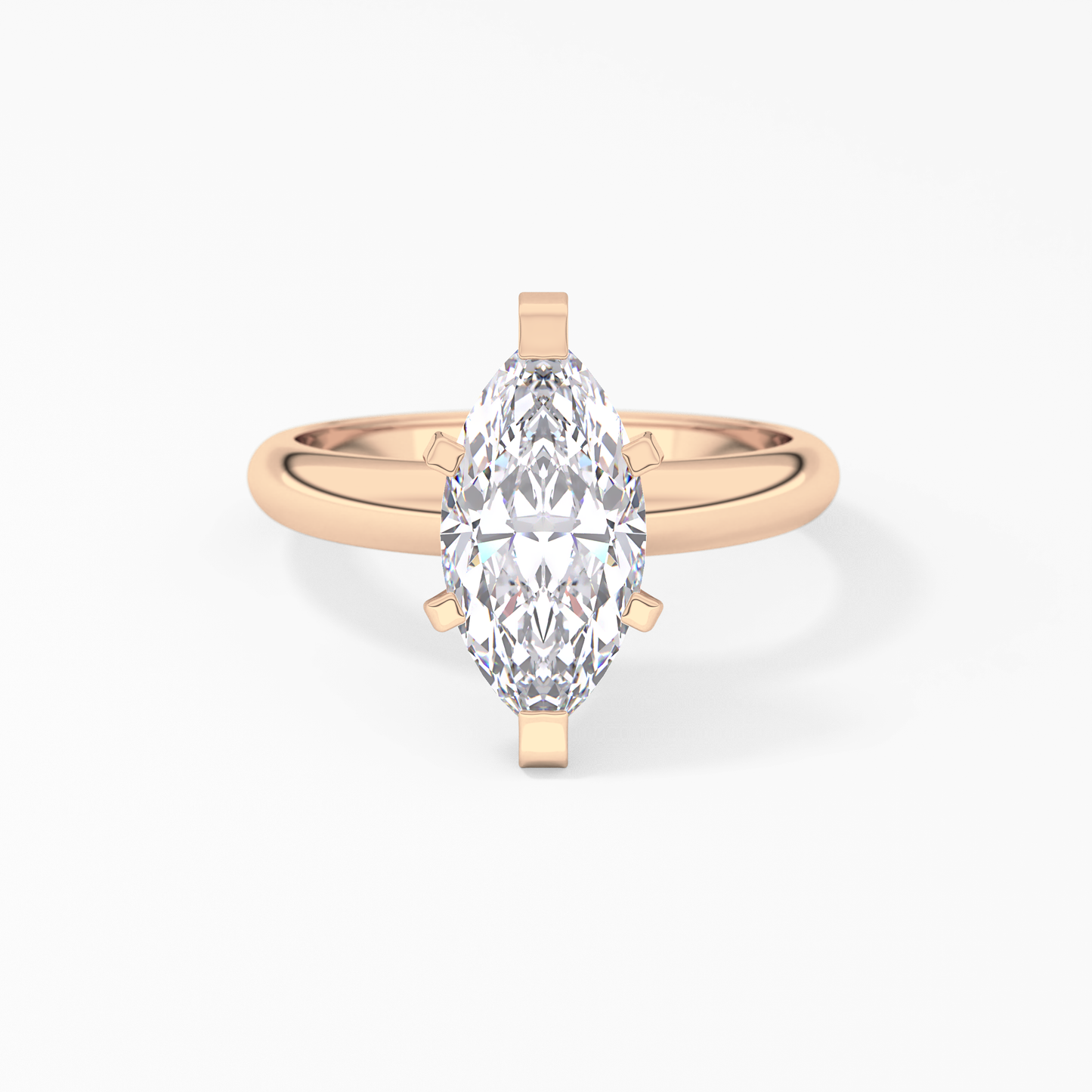 Marquise Solitaire Lab Grown Diamond Engagement Ring
