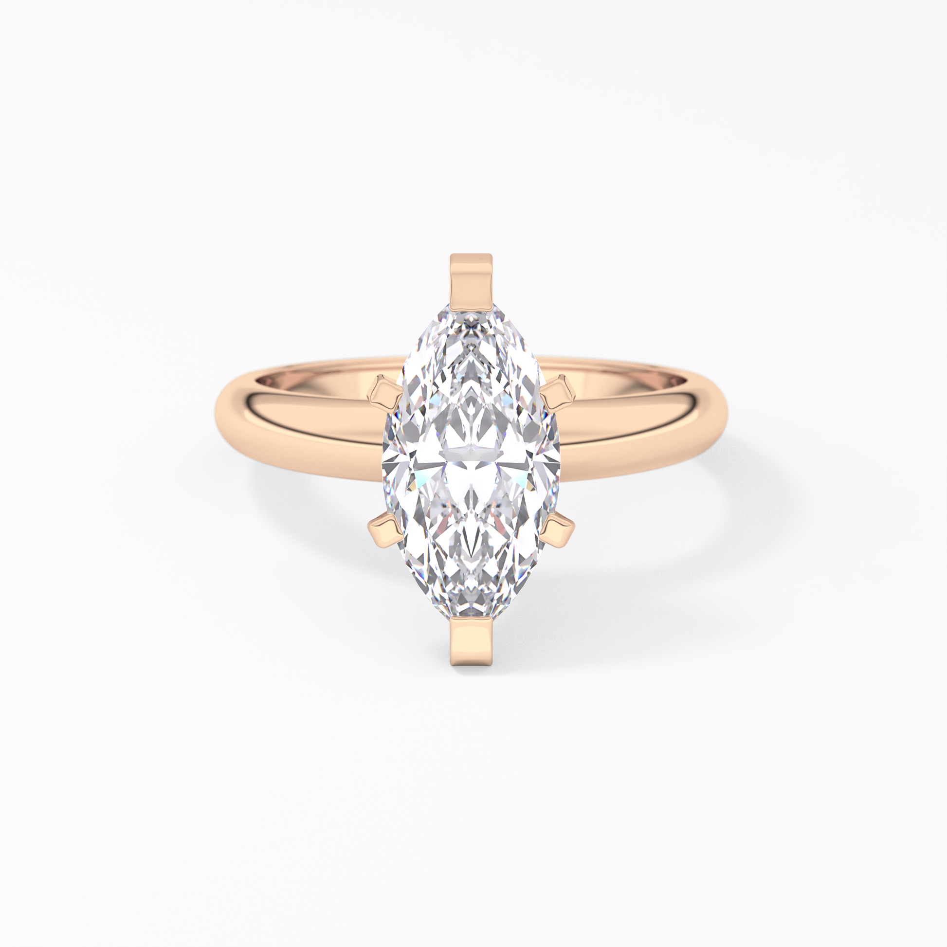 Marquise Solitaire Lab Grown Diamond Engagement Ring