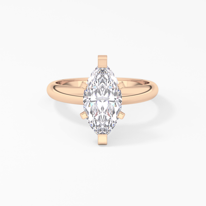 Marquise Solitaire Lab Grown Diamond Engagement Ring