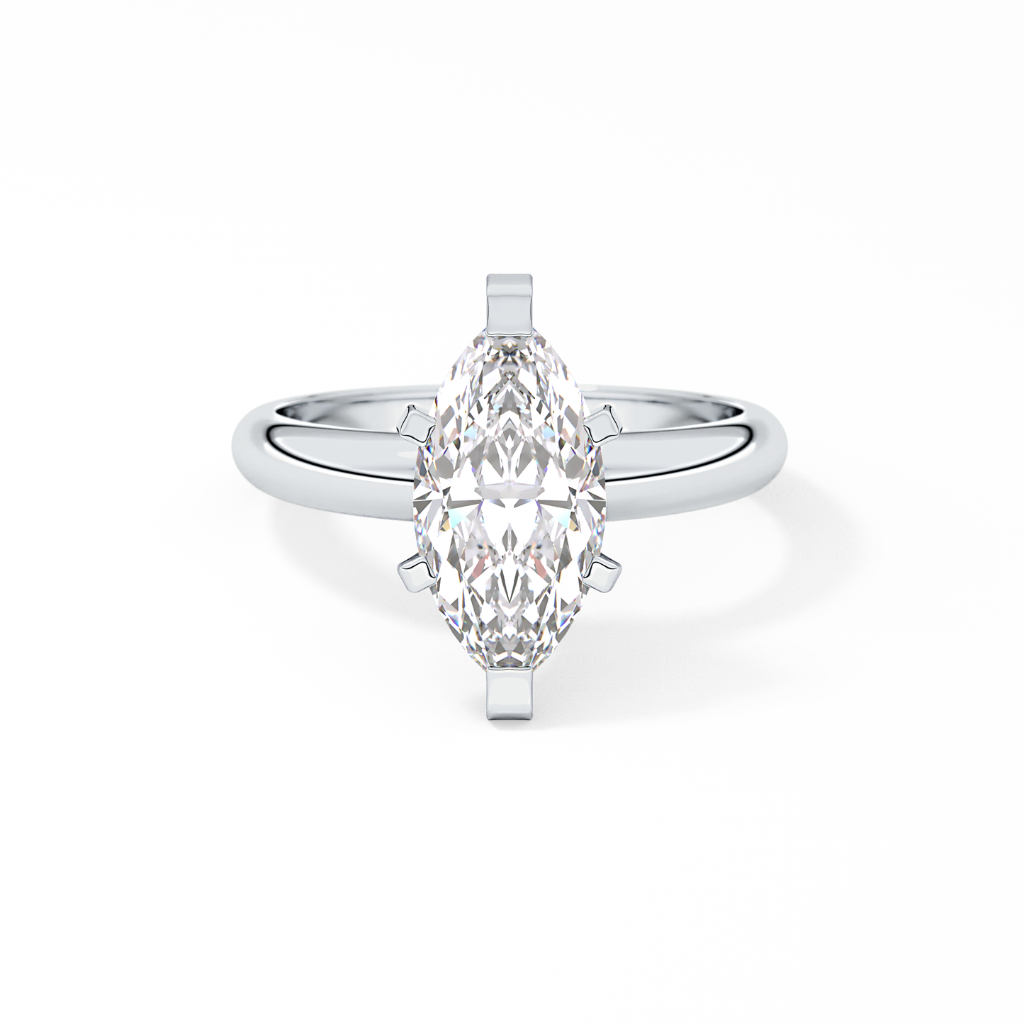 Marquise Solitaire Lab Grown Diamond Engagement Ring