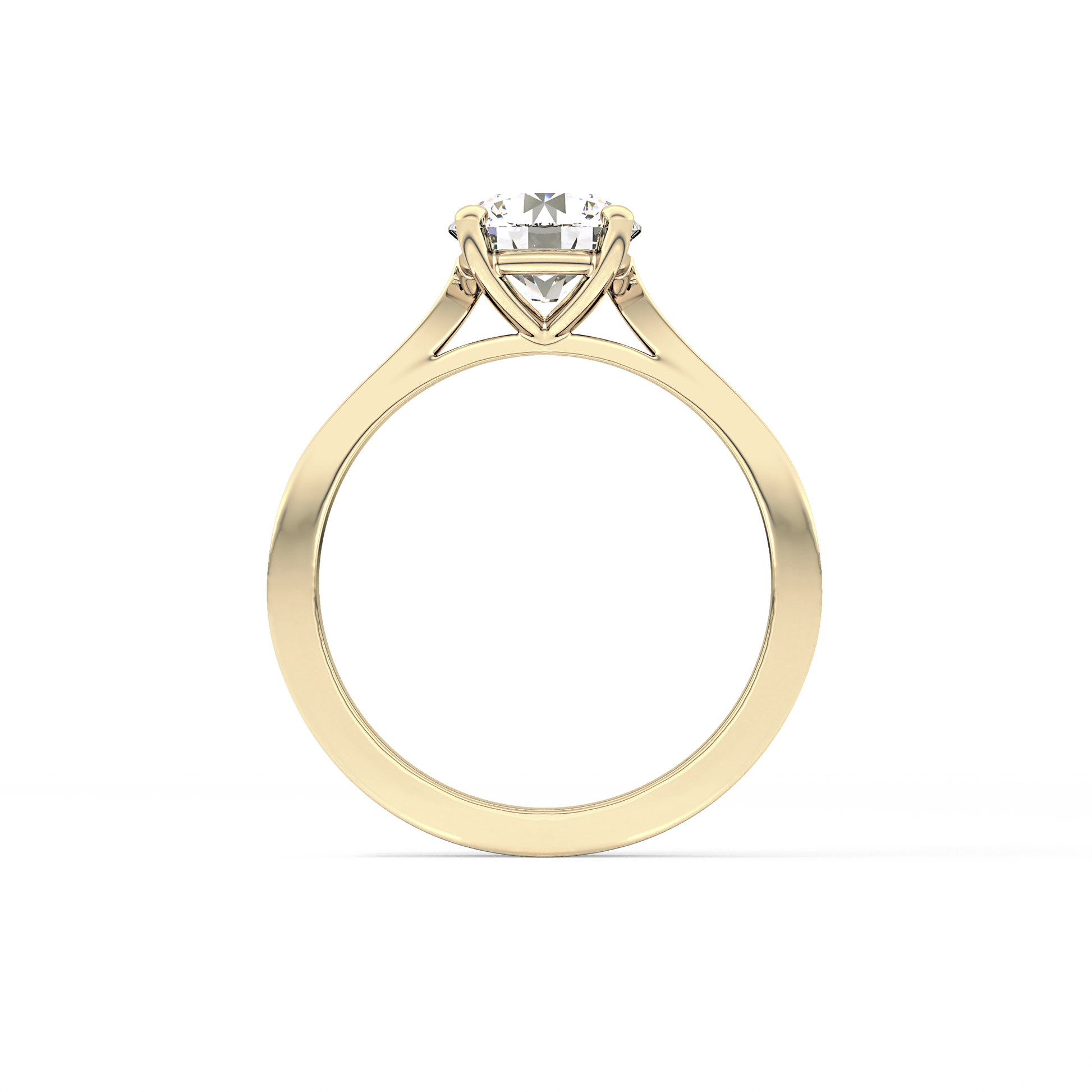 Round Pave Lab Grown Diamond Engagement Ring