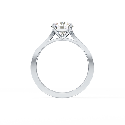 Round Pave Lab Grown Diamond Engagement Ring
