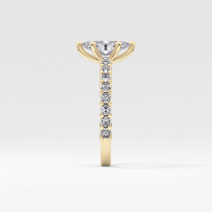 Marquise Pave Lab Grown Diamond Engagement Ring