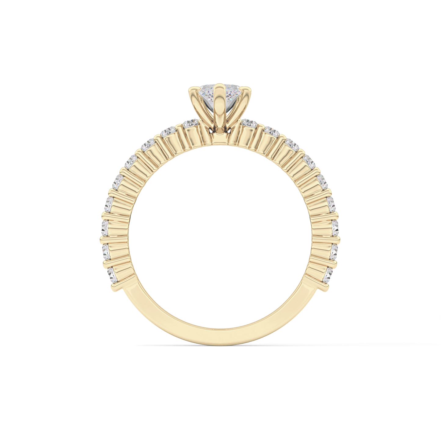 Marquise Pave Lab Grown Diamond Engagement Ring
