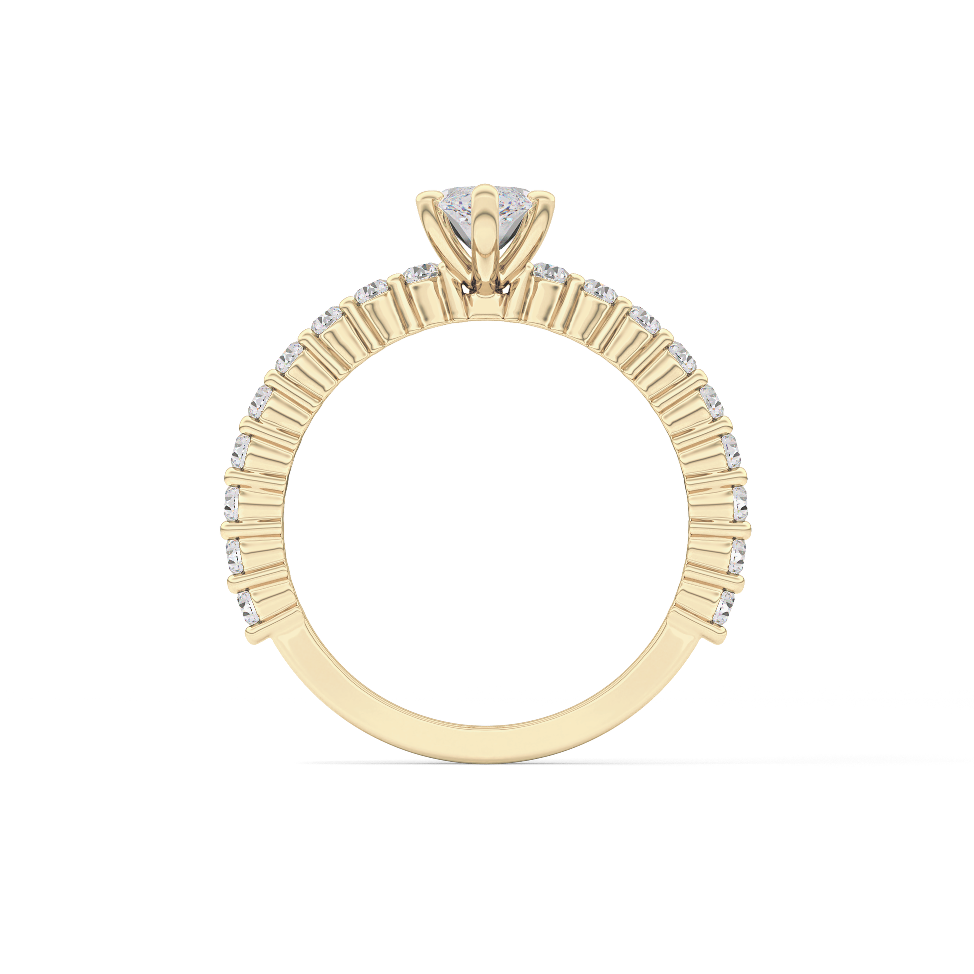 Marquise Pave Lab Grown Diamond Engagement Ring