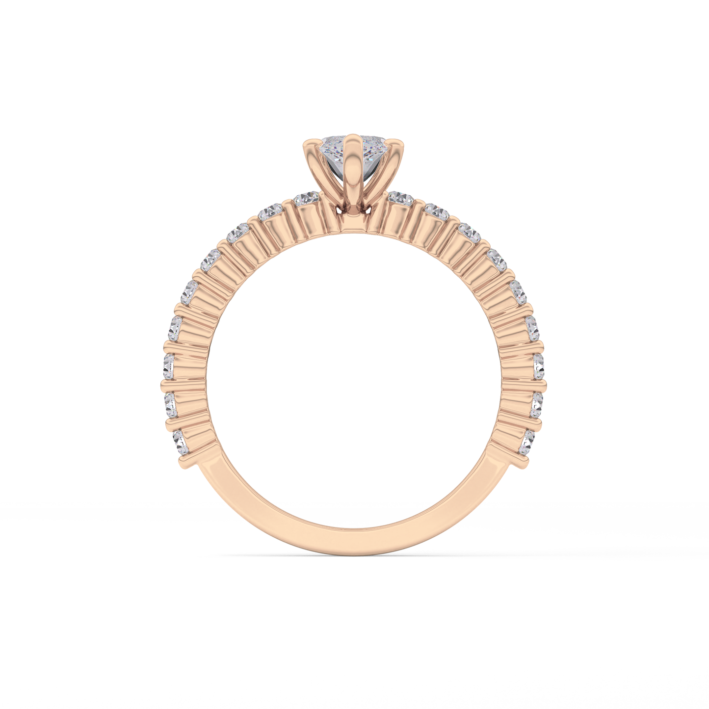 Marquise Pave Lab Grown Diamond Engagement Ring