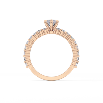 Marquise Pave Lab Grown Diamond Engagement Ring