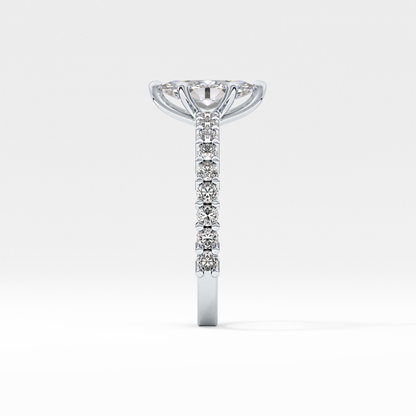 Marquise Pave Lab Grown Diamond Engagement Ring