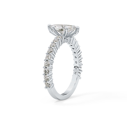 Marquise Pave Lab Grown Diamond Engagement Ring