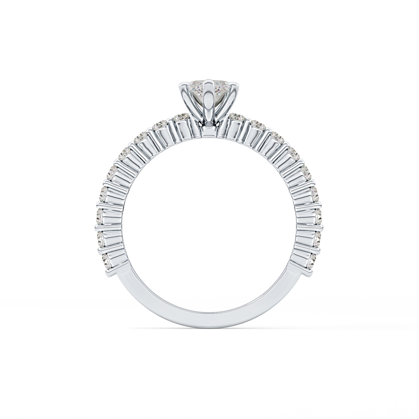 Marquise Pave Lab Grown Diamond Engagement Ring