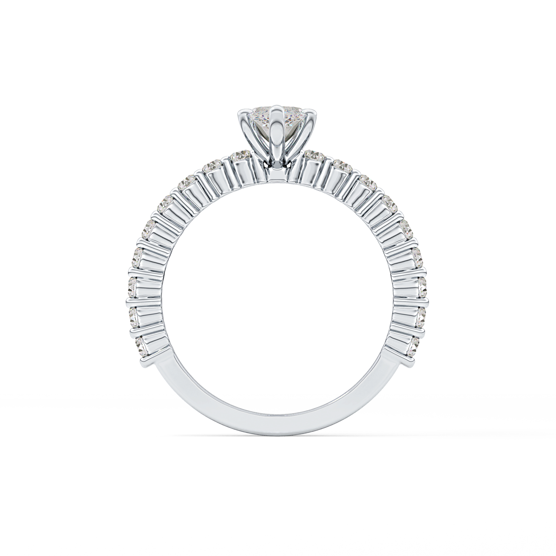 Marquise Pave Lab Grown Diamond Engagement Ring