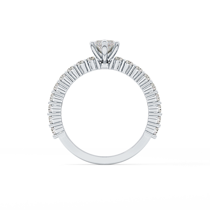 Marquise Pave Lab Grown Diamond Engagement Ring