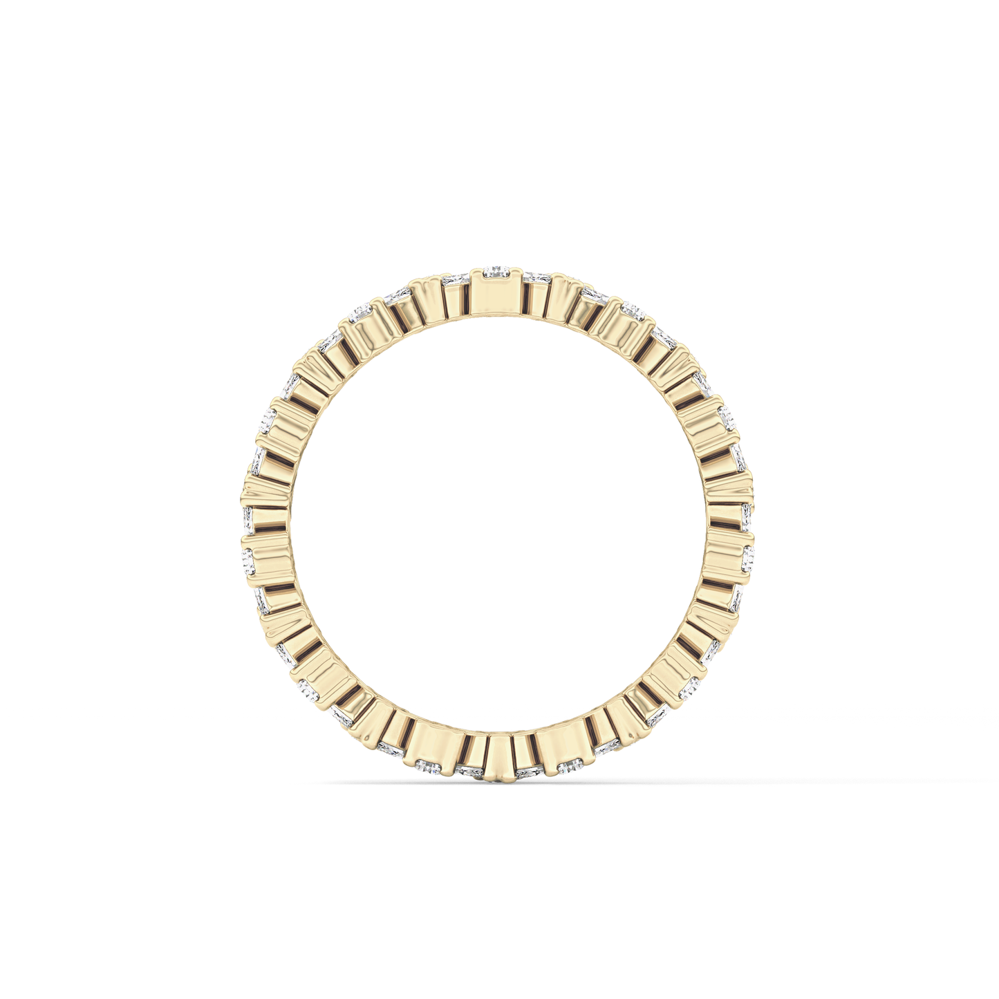 Full Eternity Wedding Band with 0.77 TCW Marquise and Round Cut Moissanite – Yellow, White, or Rose Gold