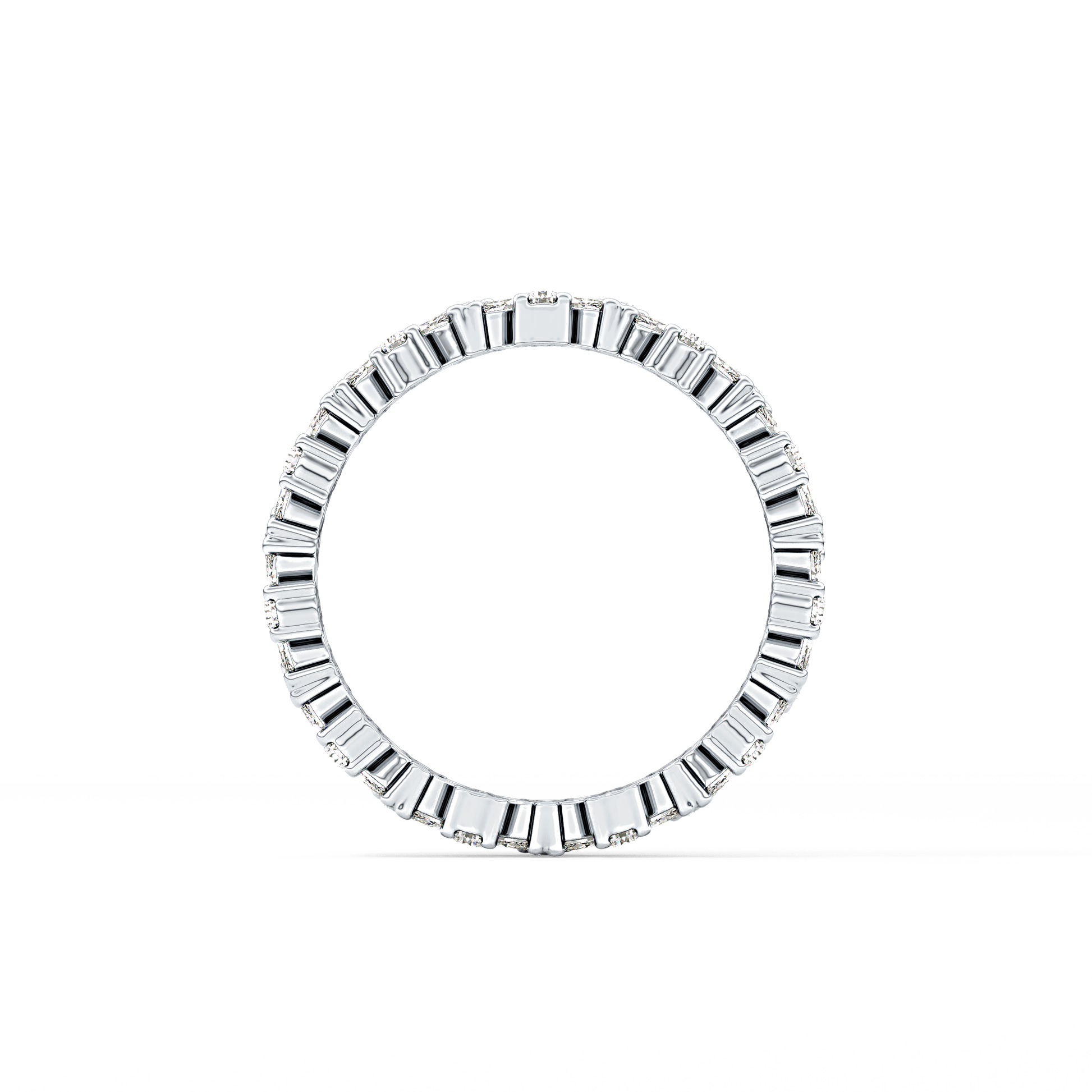 Full Eternity Wedding Band with 0.77 TCW Marquise and Round Cut Moissanite – Yellow, White, or Rose Gold