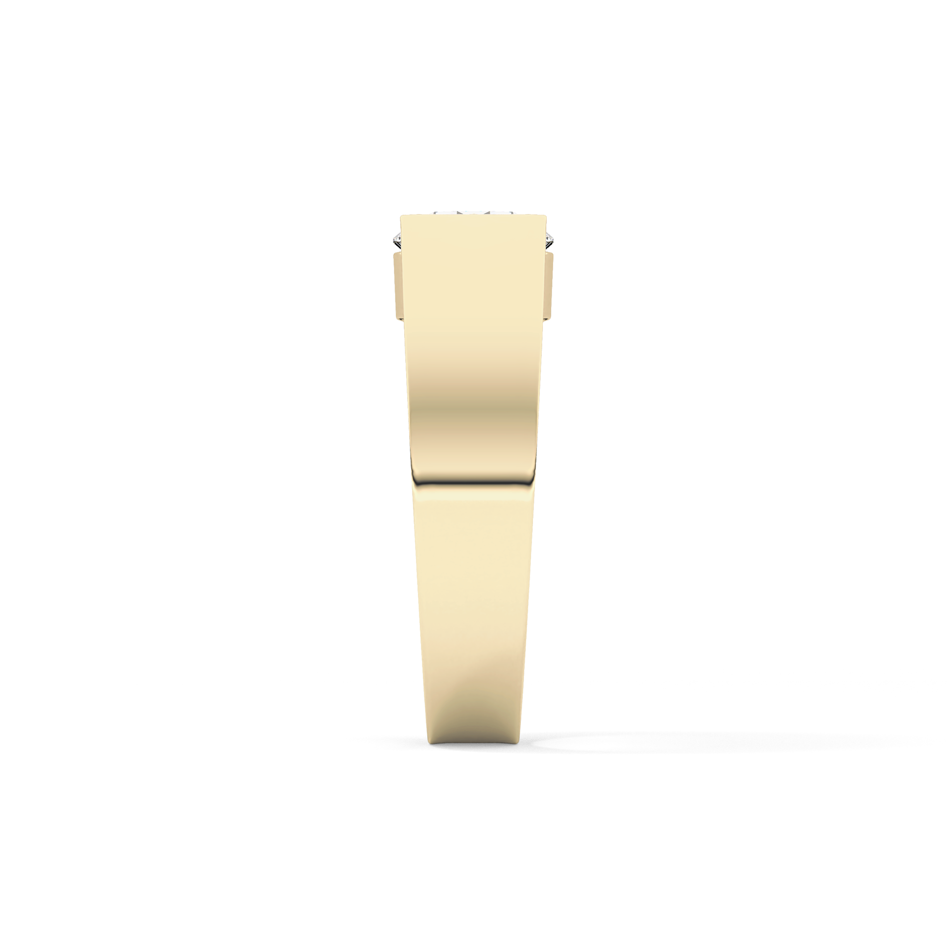 Round Cut 1.11 Carat Moissanite Men's Wedding Band - Tension Setting in Gold